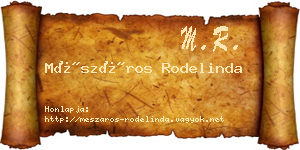 Mészáros Rodelinda névjegykártya